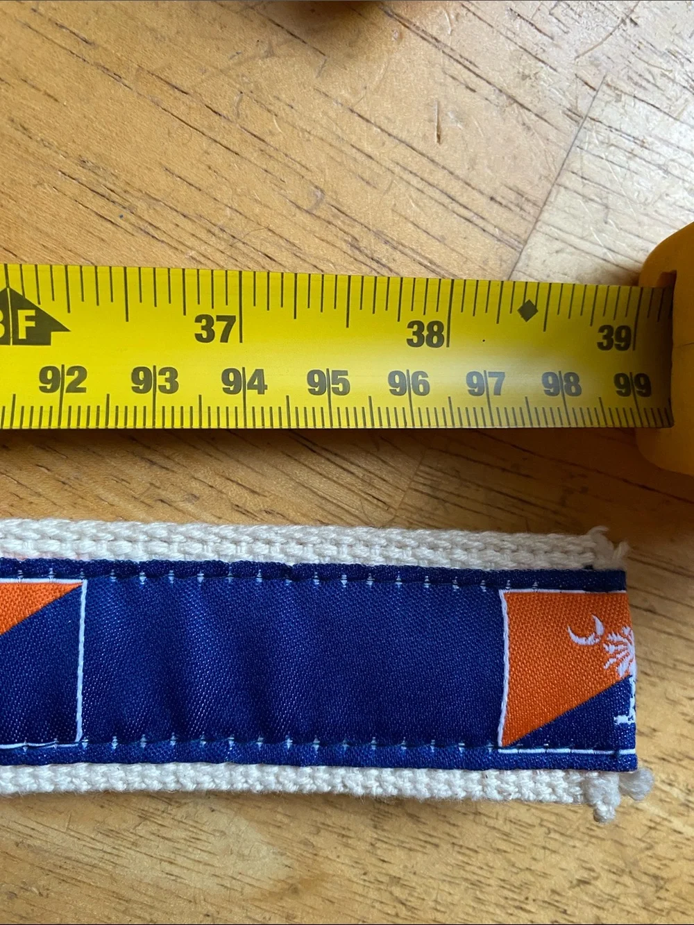 This South Carolina state flag canvas web belt features a distinctive double